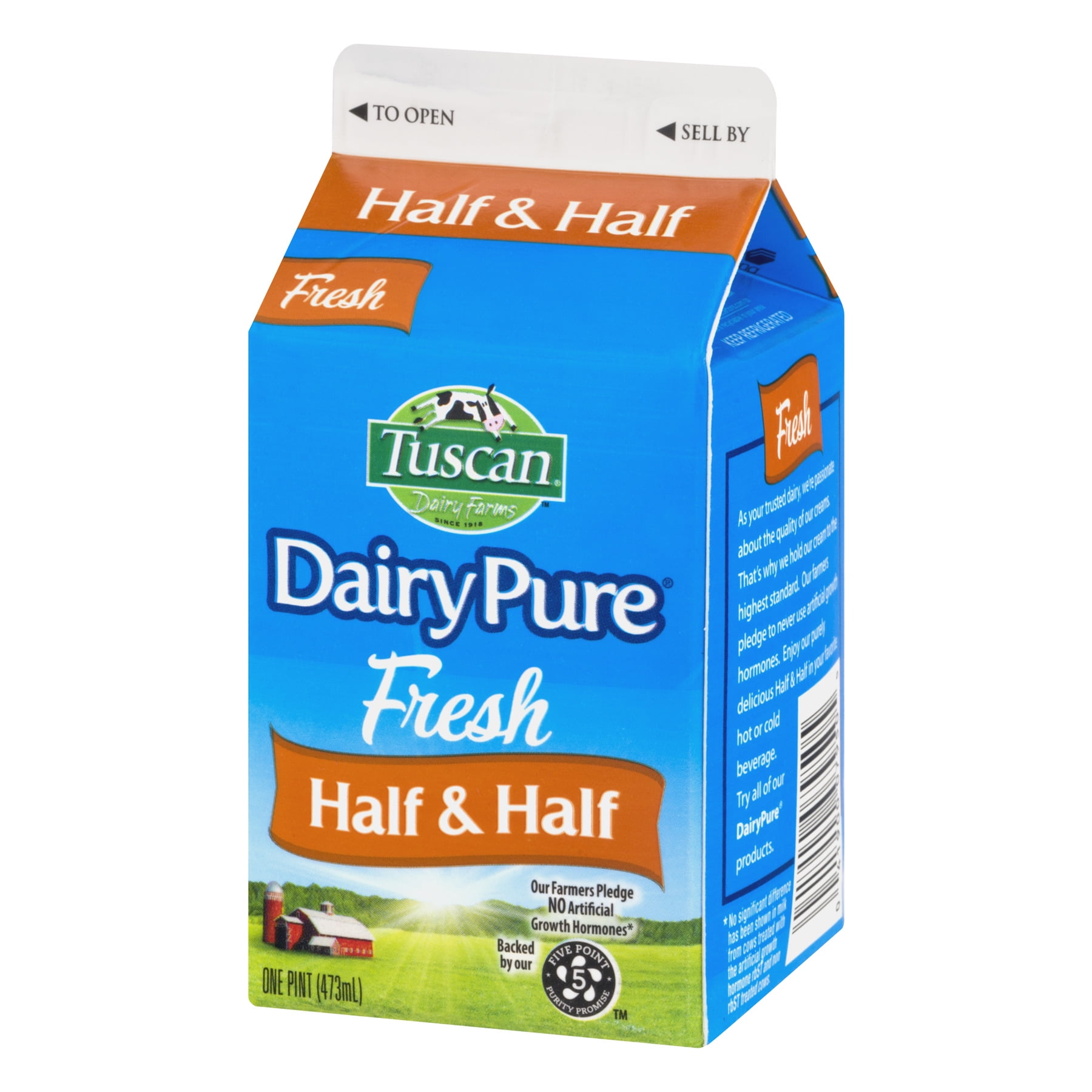 Dairy Pure Half Half 1 Pint Walmart Com Walmart Com