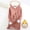 Pink, variant on Women's Fleece Lined Hoodie Long Sleeve Printed Base Layer Underwear Tops Blue S