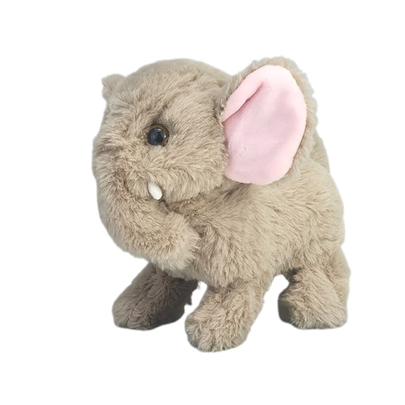 WEIOUKC Walking Elephant Toy, Movable Head & Tail Plush Doll with Realistic Sounds, Interactive Stuffed Animal Gift for Little Ones