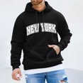 thumbnail image 2 of CONFREE Mens Hoodie City Letter Prints Hoodies For Men Graphic Long Sleeve Casual Pullover Hooded Sweatshirts With Pockets, 2 of 4