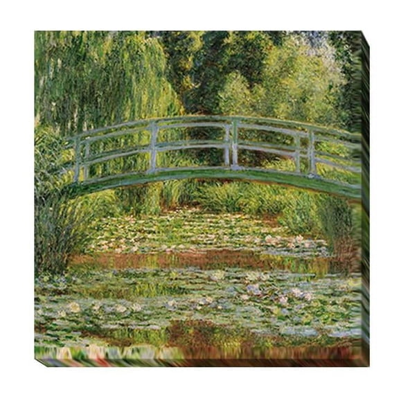 Japanese Footbridge by Claude Monet Premium Gallery-Wrapped Canvas Giclee Art - Ready-to-Hang, 30 x 30 x 1.5 in.