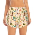 thumbnail image 2 of Balery Groovy American Western Footwear Pantalones cortos deportivos para mujer con forro y dos bolsillos, elásticos, para entrenamiento, gimnasio, yoga-XX-Large, 2 of 7