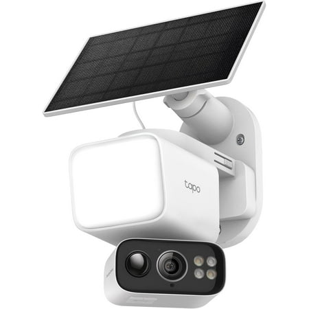 2K Dimmable Floodlight Security Camera Outdoor Wireless w/Solar Panel, Pan/Tilt, 360º AI Tracking, Free Person/Vehicle Detection, Works w/Alexa and Google Assistant, SD/Cloud, C615F KIT