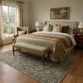 thumbnail image 2 of KUETH 8x10 Soft Oriental Persian Rug for Living Room, Large Machine Washable Low Pile Non Slip Backing Area Rug, VERDANT Rug for Bedroom Office, 2 of 5