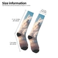 thumbnail image 2 of Gukieu Cute Cloud Cat Print Contrast Color Stockings, Elastic Sports Socks Warm Socks Clothing Accessories, Adult Unisex, 2 of 6