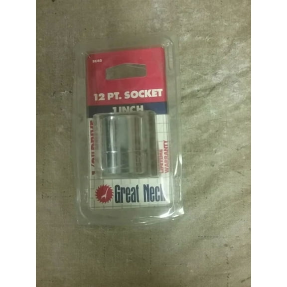 New Great Neck 1" 12 Point 1/2" Drive Socket Sk40 (17-7086)