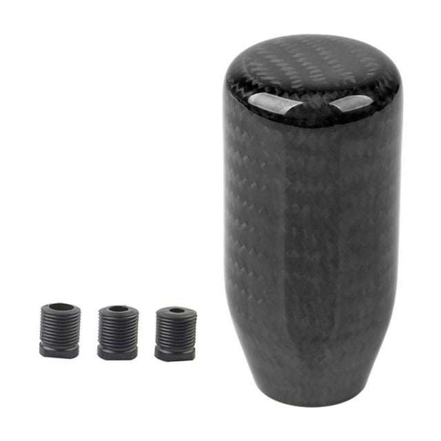 Perilla de palanca de cambios manual genérica, soporte de fibra de carbono, accesorios para coche con 3 Cilíndrico