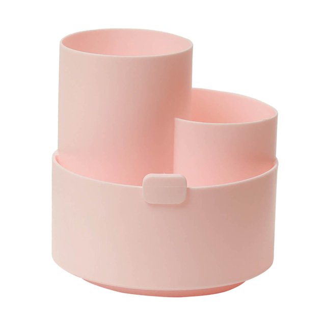 Soporte giratorio para bolígrafos Macarena Organizador de escritorio Rosa