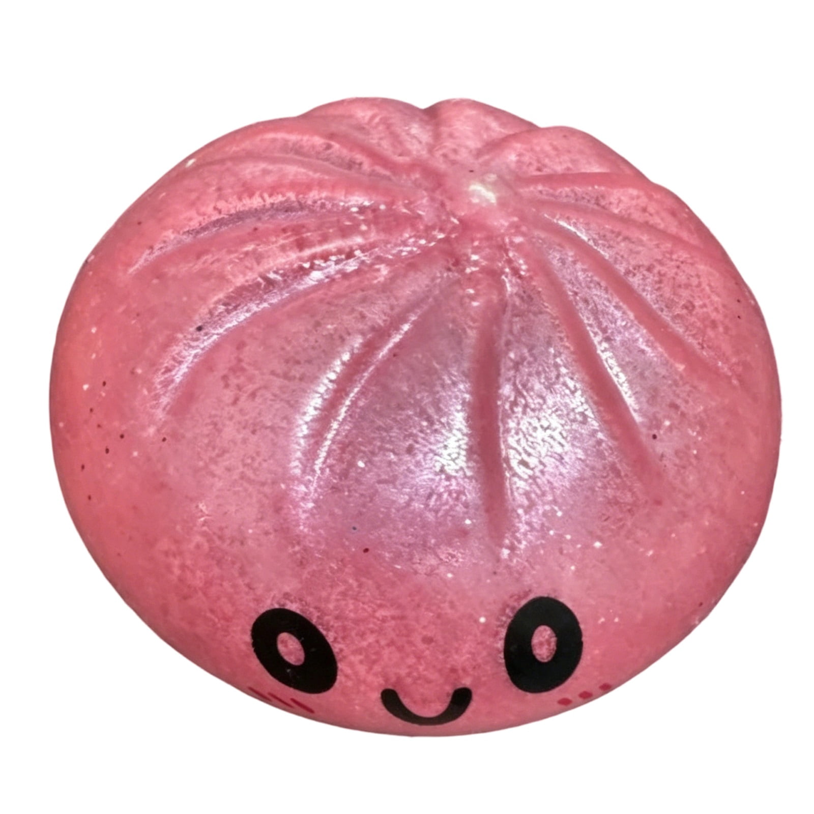 Glitter Colorful Dumpling Squishy, Mystery Large Dumpling Squishy with Steamer, Squishy Dumpling Doll with Cute Expressions, Silicone Bun Sensory Fidget Dolls, Hand Pinching Decompression Dolls