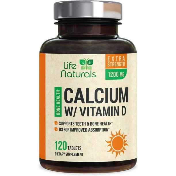 Life Nutrition Calcium Supplement High Potency Daily Calcium Pills Plus