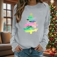 thumbnail image 4 of Women's Sweatshirt Christmas Printed Pullover Book Tops Christmas Tree Clothing Santa Claus Graphic Tees Merry Christmas Clothes Festival Shirts Trendy Garments, 4 of 6