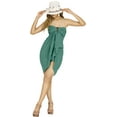 thumbnail image 4 of HAPPY BAY Women's Beachwear Summer Beach Wrap Bikini Wraps Sarong Coverups Swimwear Swim Cover up Skirt Swimsuit Pareo for Women One Size Green, Plain, 4 of 5