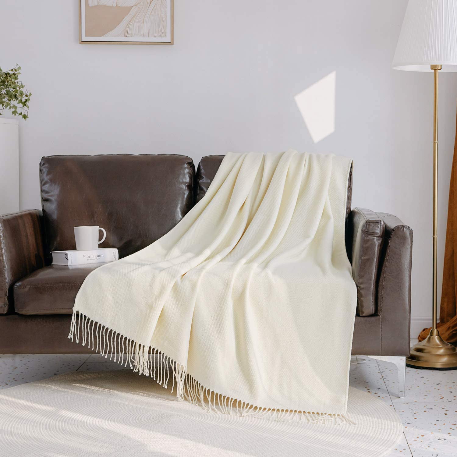 Blanket Winter Scene Throw Blankets for Bed Sofa Lightweight Soft 80 x 60 Inch