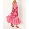 thumbnail image 2 of utcoco Women's Summer Striped A Line Long Dress Back Smocked Maxi Dresses, 2 of 4