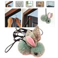 thumbnail image 3 of Milaget Cat Rabbit Toy Hanging Retractable Exerciser Funny Cat Toys for Window Gray, 3 of 8
