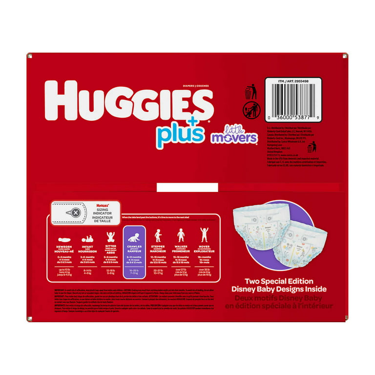 Huggies Plus Diapers Sizes 3 - 6