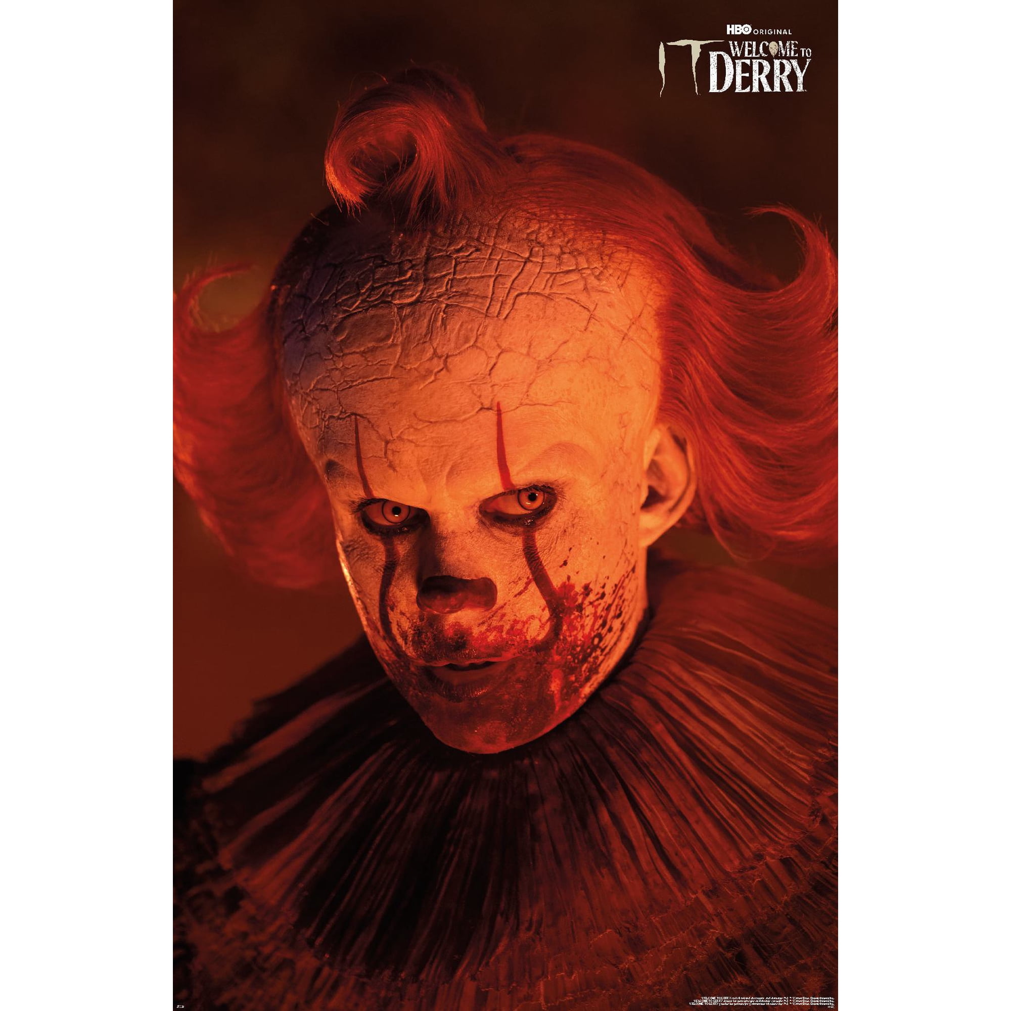 IT: Welcome To Derry (2025) - Pennywise Clown in Red Wall Poster, 22.375" x 34"
