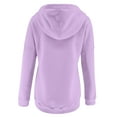 thumbnail image 4 of Vedolay Women Tops Women Casual Oversized Long Sleeve Crewneck Corded Sweatshirt Pullover Tops,Purple S, 4 of 5