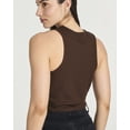 thumbnail image 4 of Real Essentials 5 Pack: Women's Ribbed Sleeveless Cropped Racerback Tank Top Casual Crop Top, 4 of 6