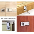 thumbnail image 3 of 2 Pcs Stainless Steel Locking Door Bolt Buckle with Padlock and Key ,80mm, 3 of 5