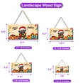 thumbnail image 5 of Merry Christmas Santa Pug Scarf Twinkling Lights Xmas Holiday Landscape Wood Sign Dog Lover Gifts Hanging Wall Home Decor - 00022, 5 of 5