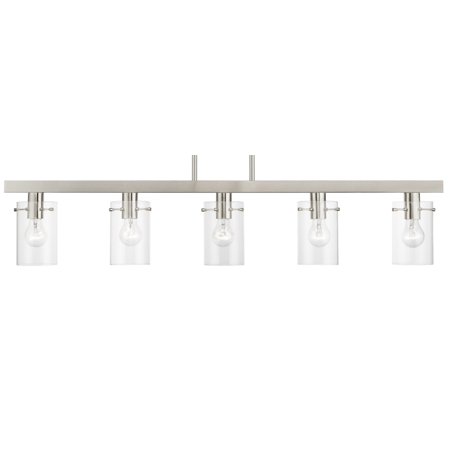 

Livex Lighting 46155 Munich 5 Light 5 Wide Commercial Linear Chandelier - Nickel