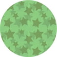 thumbnail image 1 of Ahgly Company Machine Washable Indoor Round Transitional Green Area Rugs, 6' Round, 1 of 7