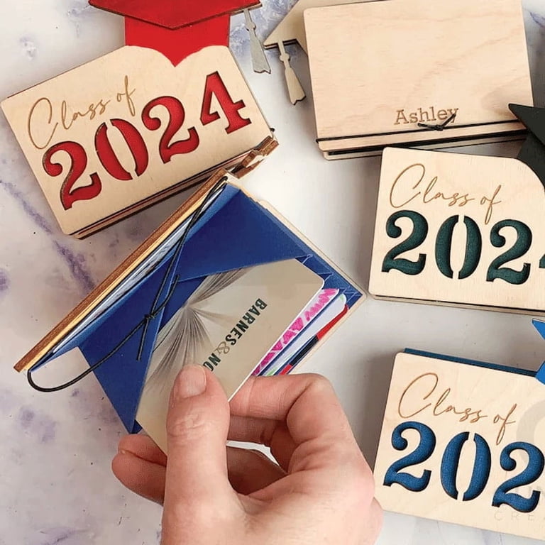 JMKQLZ Graduation Gift Wooden Graduation Card Box Cash Holder Class of 2024  Cash Envelope Money Wallet Graduation Gift Souvenir - Walmart.com