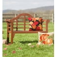 thumbnail image 2 of Plow & Hearth Lutyens Wood Garden Bench, in Natural, 2 of 3