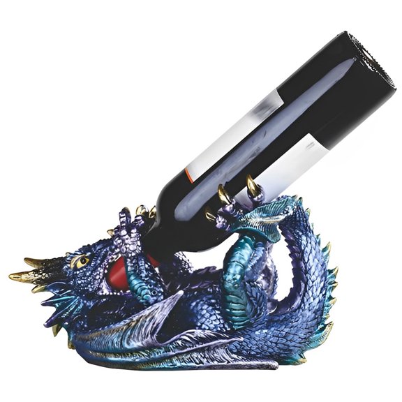 FC Design 11.75"W Blue Dragon Wine Rack Bottle Holder Dining Room Figurine Statue Sculpture Ornament Decoration Home/Room Decor and Unique Gift Ideas for Housewarming, Holidays and Birthdays