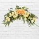 thumbnail image 3 of Guirnalda floral decorativa, guirnalda para el hogar, corona para puerta, rosas de seda, arco de boda amarillo, 3 of 8