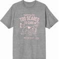 thumbnail image 4 of Scooby-Doo Too Scared To Care Men's Heather Gray Crew Neck Short Sleeve Tee-Medium, 4 of 6