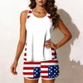 thumbnail image 4 of POTETI Women's Swimsuits Tankini Modest Beach Vacation Summer Independence Day American Flag Womens Bathing Suit, 4 of 7
