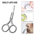 thumbnail image 3 of Tijeras pequeñas, tijeras para cejas, tijeras para el pelo de la nariz, diseño de punta redonda, no dañarán la cavidad nasal. Tijeras de peluquería profesional para el cabello, 3 of 5
