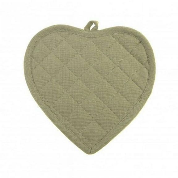 Mr. MJs Trading AG-41319S-2 Pot Holders Heart, Sage Green - Set of 2