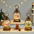 thumbnail image 4 of Christmas Snow Globe Lantern, Santa Lighted Snow Globes Lantern, Battery and USB Operated Christmas Tree Snow Globe Lantern, Glitter Christmas Decorations Gifts(Santa and Tree), 4 of 6