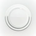thumbnail image 2 of " OCCASIONS " 240 Pieces Pack, Heavyweight Disposable Wedding Party Plastic Plates (6.25'' Dessert/Bread Plate, Lace in White & Silver), 2 of 4