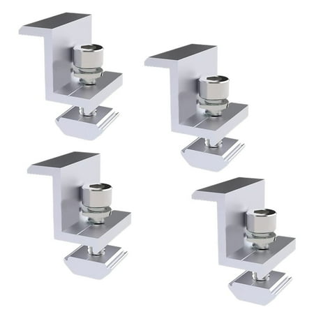 

EDFRWWS 4pcs Adjustable Solar Panel Mounting End Clamps Aluminum Z Bracket Clips (30mm)