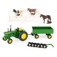 thumbnail image 1 of Juguete Tractor John Deere 4020 1:32 con Vagon Rastra Corral y Caballos, 1 of 5