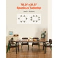 thumbnail image 4 of VEVOR 71in Rectangle Dining Table Wood Kitchen Table for 6-8 Person Brown (Only Table), 4 of 9
