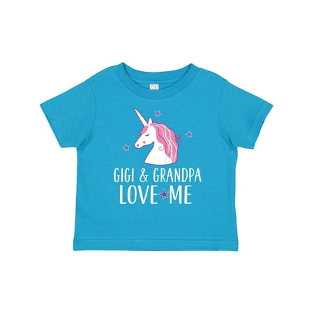 

Inktastic Gigi and Grandpa Love Me Unicorn Grandchild Gift Toddler Toddler Girl T-Shirt