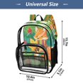 thumbnail image 4 of Large Clear PVC Backpack Heavy Duty See Through Backpack for Adults Work Travel, Autumn Scarf Fox Printed 12L, 4 of 8