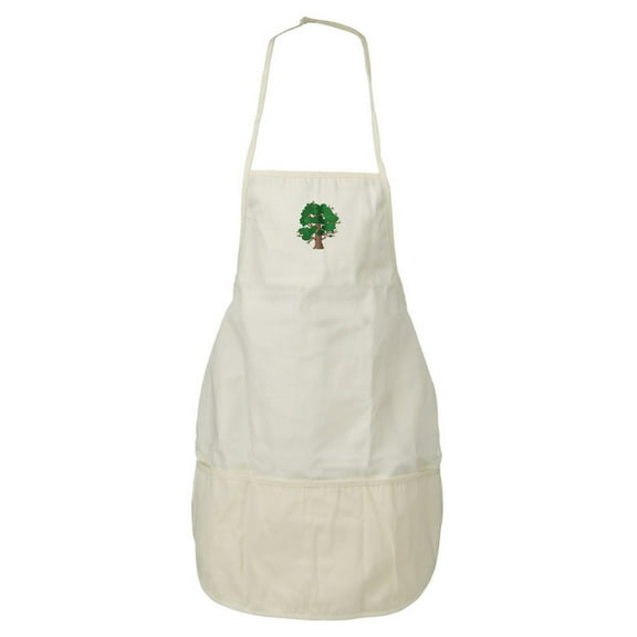 Oak Embroidered Solid Chef's Apron - Natural OSFM