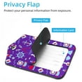 thumbnail image 3 of Square 2Pack PU Leather Nautical Purple Cruise Luggage Tag with Privacy Cover and Stainless Steel Ring - Suitable for Travel Handbags Backpacks Luggage Tags, 3 of 6