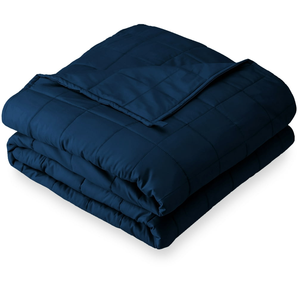 Bare Home Weighted Blanket for Adults and Kids 17lb (Dark Blue, 60"x80