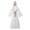 White, variant on Adult Medieval Monk Hooded Robe Renaissance Friar Priest Sorcerer Cape Costume Set with Rope Belt