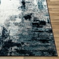 thumbnail image 5 of Livabliss Area Rugs for Living Room, 5ft Round Wanderlust Modern Blue Round Rug, Bedroom Dining Room Home Decor Stain Resistant Carpet (5'3" x 5'3"), 5 of 7