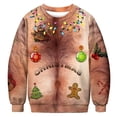 thumbnail image 4 of Suéter navideño novedoso, divertido y feo suéter navideño con luces para hombres y mujeres, jersey con estampado 3D, suéter cálido, 4 of 5