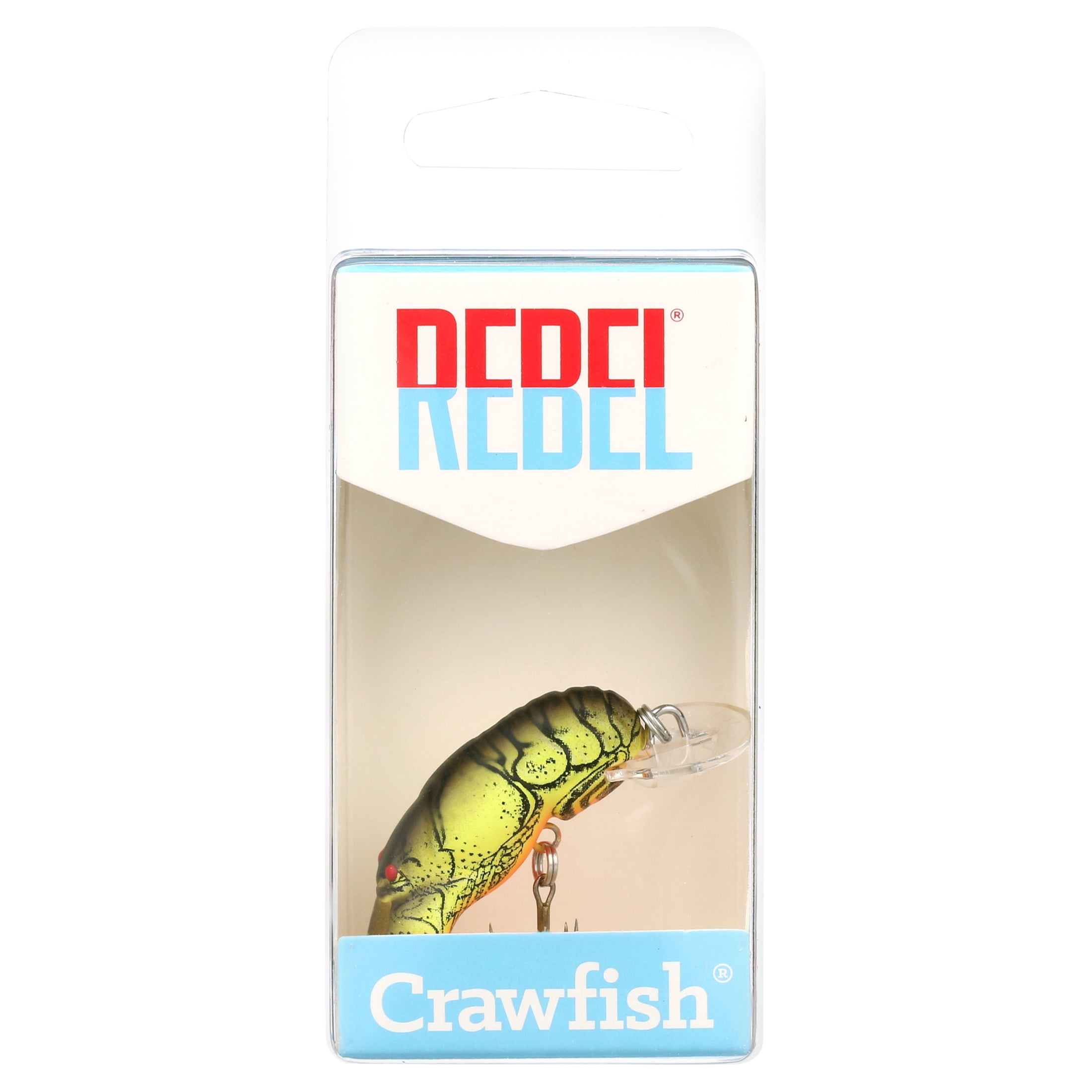 Rebel Teeny Wee Crawfish 1/10 oz Fishing Lure Chrome/Black Back 
