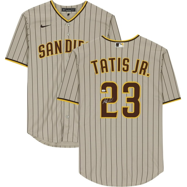 Fernando Tatis Jr. San Diego Padres Autographed Tan Pinstripe Replica ...